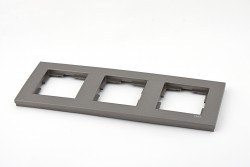 Viko Novella Anthracite 3 horizontal frame 92190633 - Viko