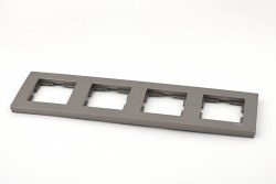 Viko Novella Anthracite 4 horizontal frame 921906 34 - Viko