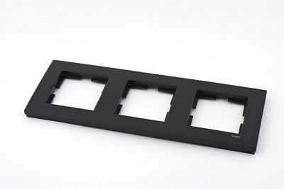 Viko Novella Thermoplastic Black 3-piece Horizontal Frame - 1