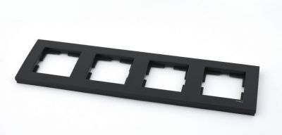 Viko Novella Thermoplastic Black 4-piece Horizontal Frame - 1