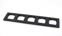 Viko Novella Thermoplastic Black 5-piece Horizontal Frame - Viko