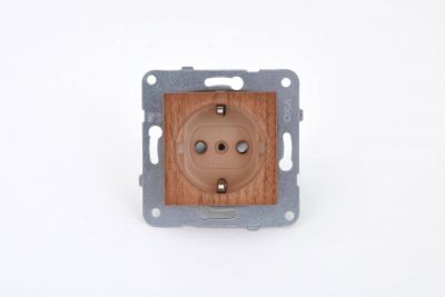 Viko/Novella Glass Walnut Earthed Plug - 2