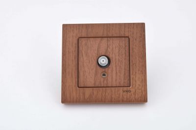 Viko/Novella Walnut Satellite Socket F Connector - 1