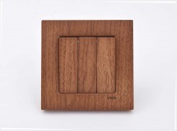 Viko-Novella Walnut Switch with Three Button - 1