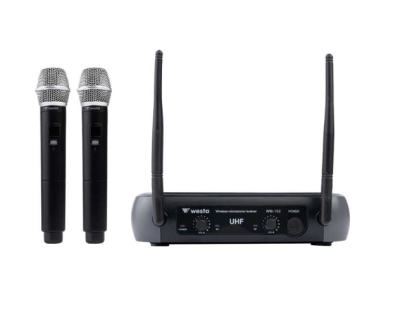 Westa WM-102H 2 Kanal UHF Kablosuz Çift El Mikrofon Seti — Konferans Çözümleri - 1