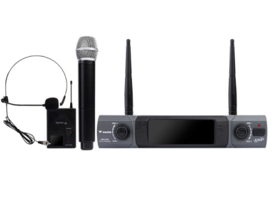 Westa WM-202HT Profesyonel 2 Kanal UHF Kablosuz El ve Yaka Mikrofon Seti - 1