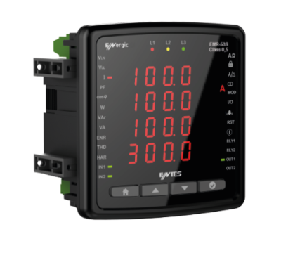 Yüksek Hassasiyetli Hayalet Ekran | ENTES EMR-53S Class 0.5 Pano Tipi Şebeke Analizörü - 1